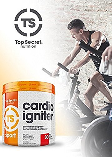 Top Secret Nutrition Cardio Igniter Pre-workout Supplement with Beta-alanine, L-Carnitine, and Red Beet Extract, 6.35 oz. (180g), (30 Servings) Fruit Punch