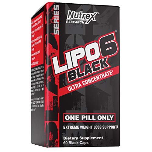 Nutrex Research Lipo-6 Black Ultra Concentrate | Thermogenic Energizing Fat Burner Supplement, Increase Weight Loss, Energy & Intense Focus |Capsule, 60Count