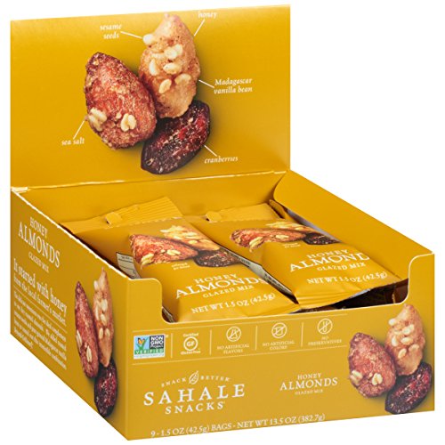 Sahale Snacks Honey Almonds Glazed Mix, 1.5 Ounces (Pack of 9)