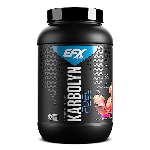 EFX Sports Karbolyn Fuel Complex Carbohydrate Post Workout & Pre Workout Powder Clinically Tested Intense Energy Supplement Shake (Strawberry, 4.4 Pounds)