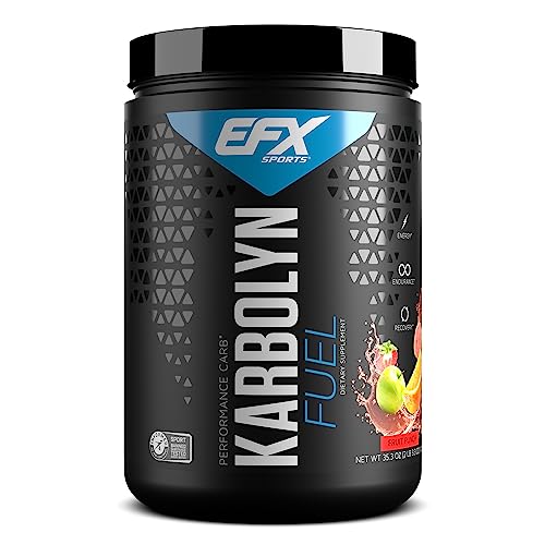 EFX Sports Karbolyn Fuel Complex Carbohydrate Post Workout & Pre Workout Powder Clinically Tested Intense Energy Supplement Shake (Fruit Punch, 2.2 Pounds)