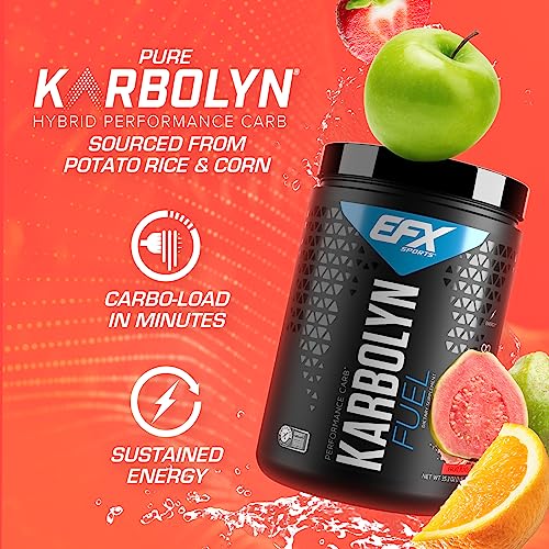EFX Sports Karbolyn Fuel Complex Carbohydrate Post Workout & Pre Workout Powder Clinically Tested Intense Energy Supplement Shake (Fruit Punch, 2.2 Pounds)