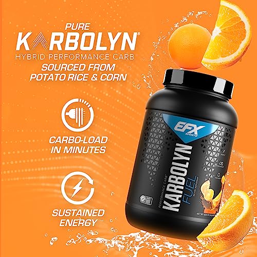 EFX Sports Karbolyn Fuel | Pre, Intra, Post Workout Carbohydrate Supplement Powder | Carb Load, Energize, Improve & Recover Faster | Easy to Mix | Orange (4 LB 4.8 OZ)…