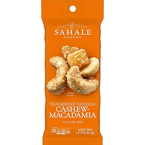 Sahale Snacks Tangerine Vanilla Cashew Macadamia Glazed Mix, 1.5 Ounces (Pack of 18)