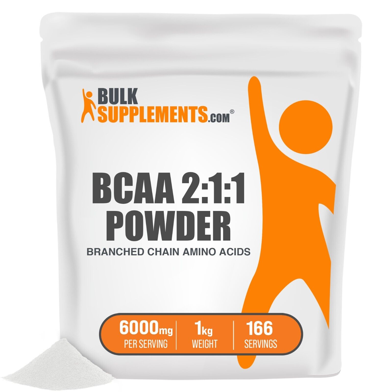 BULKSUPPLEMENTS.COM BCAA 2:1:1 Powder - Branched Chain Amino Acids - BCAA Powder - BCAAs Amino Acids - BCAA Pre Workout - Amino Acid Powder - 6000mg per Serving, 167 Servings (1 Kilogram - 2.2 lbs)