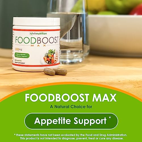 VH Nutrition | FoodBoost MAX | Appetite Stimulant for Men and Women | Natural Weight Gain Pills - 30 Day Supply - 120 Capsules