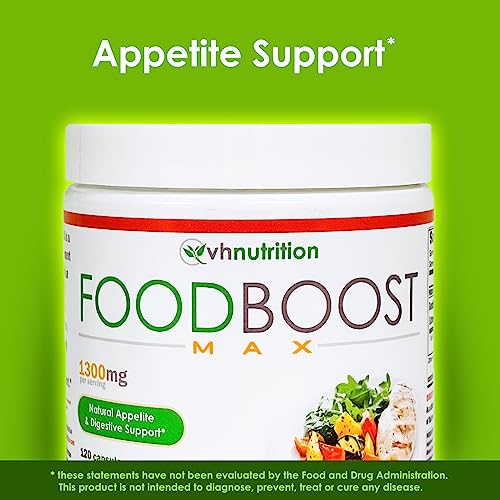 VH Nutrition | FoodBoost MAX | Appetite Stimulant for Men and Women | Natural Weight Gain Pills - 30 Day Supply - 120 Capsules