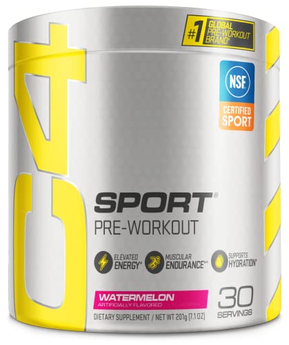 C4 Sport Pre Workout Powder Watermelon - NSF Certified for Sport + Preworkout Energy Supplement for Men & Women - 135mg Caffeine + Creatine Monohydrate - 30 Servings
