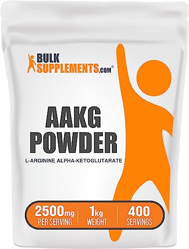 BULKSUPPLEMENTS.COM AAKG Powder - Arginine Alpha-Ketoglutarate, Nitric Oxide Supplement - Unflavored, Gluten Free - 2500mg per Serving, 400 Servings (1 Kilogram - 2.2 lbs)