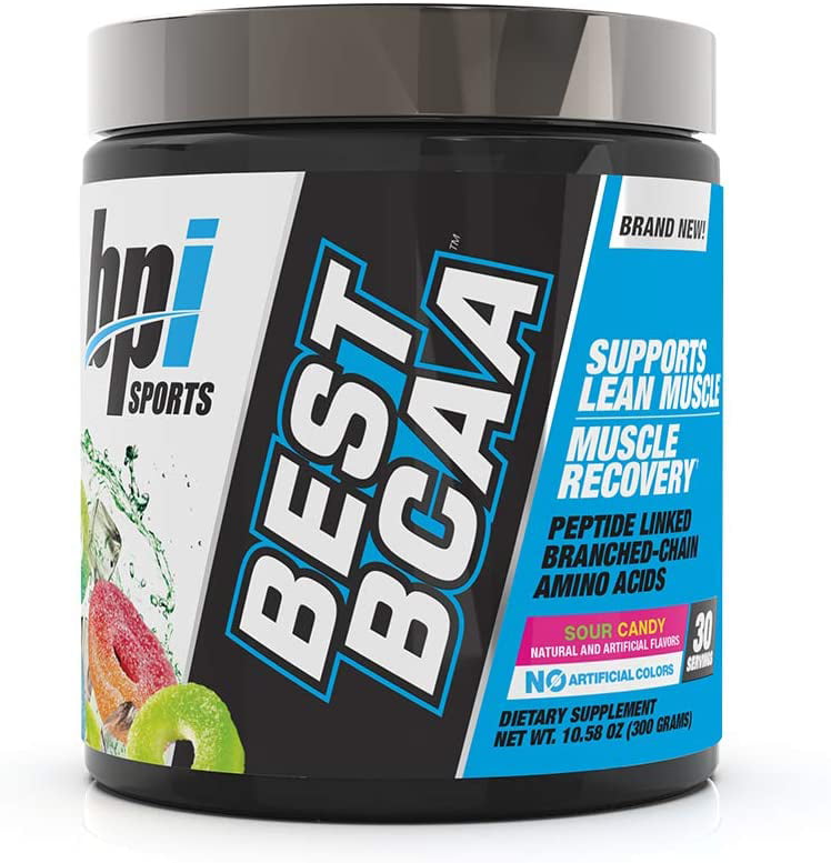 BPI Sports Best BCAA - BCAA Powder - Branched Chain Amino Acids - Muscle Recovery - Muscle Protein Synthesis - Lean Muscle - Improved Performance – Hydration – Sour Candy - 35 Servings - 12.34 oz.