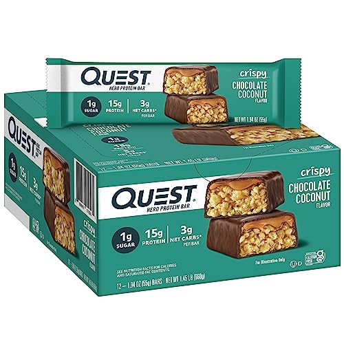 Quest Nutrition Chocolate Coconut Hero Bar, 1.94 Oz, 12 Ct