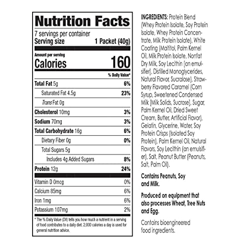 BariWise Protein Bar, Strawberry Cheesecake, 160 Calories, 12g Protein, Gluten Free (7ct)