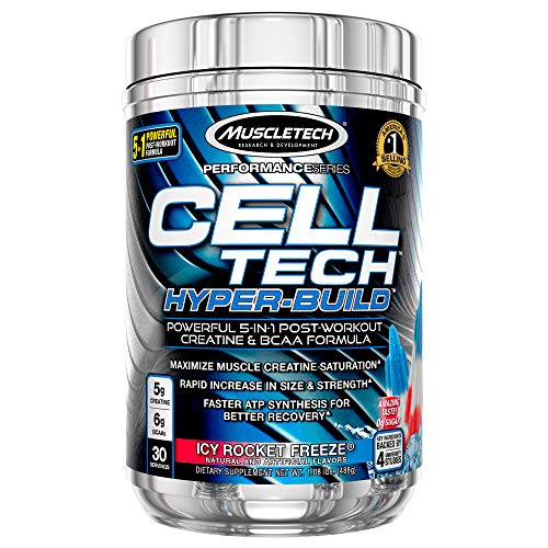 MuscleTech Cell Tech Hyperbuild Post Workout Recovery Drink Powder with Creatine and BCAA Aminos