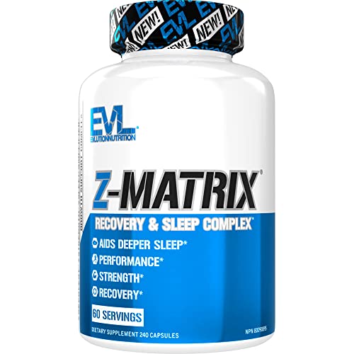 Magnesium and Zinc Post Workout Supplement - ZMatrix Zinc Magnesium Aspartate Muscle Recovery Supplement for Sleep Support and Muscle Health - EVL Post Workout Recovery Bodybuilding Supplement