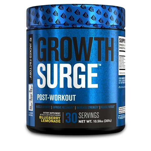 Growth Surge Creatine Post Workout w/ L-Carnitine - Daily Muscle Builder & Recovery Supplement with Creatine Monohydrate, Betaine, L-Carnitine L-Tartrate - 30 Servings, Blueberry Lemonade