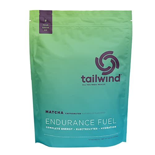 Tailwind Nutrition Endurance Fuel, Caffeine Drink Mix with Electrolytes, Non-GMO, Free of Soy, Dairy, and Gluten, Vegan Friendly, Green Tea Buzz, 50 Servings