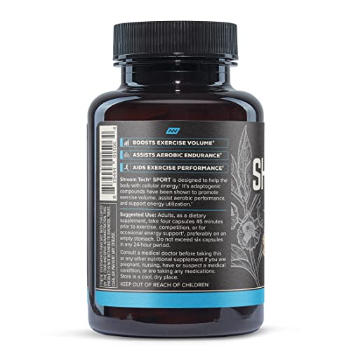 ONNIT Shroom TECH Sport (28ct) | All Natural Pre-Workout Supplement with Ashwagandha, Cordyceps Mushroom, and Rhodiola Rosea