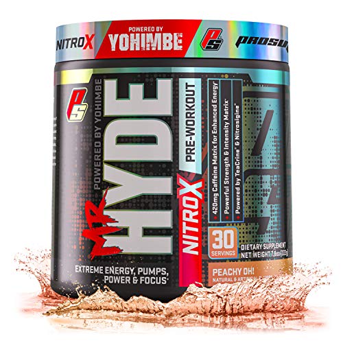 ProSupps Mr. Hyde NitroX Pre-Workout Powder Energy & Nitric Oxide Boosting Drink, Intense Sustained Energy, Pumps & Focus Powered by Yohimbe, Beta Alanine, Creatine & Nitrosigine, 30 True Servings