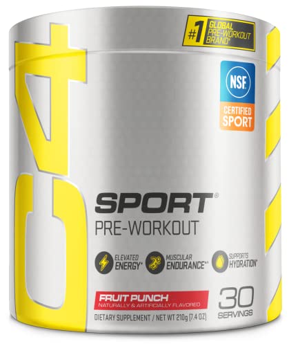 Cellucor C4 Sport Pre Workout Powder Fruit Punch - NSF Certified for Sport | 30 Servings, Packaging may vary.