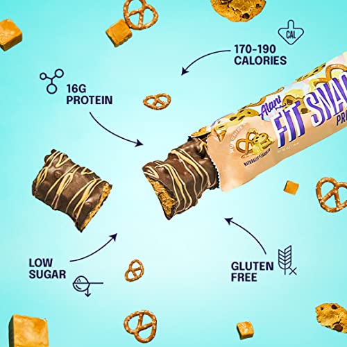 Alani Nu Fit Snack Protein Bar, Gluten-Free Bars, 16g Protein, Low-Sugar, Low-Carb, Gluten-Free, Munchies, 12 Servings