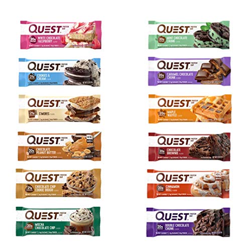 Quest Nutrition Protein Bar, Variety Pack, High Protein, Low Carb, Gluten Free, 12 Count