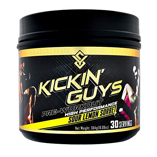 Kickin' Guys Pre Workout Powder Sports Nutrition Supplement - Explode Energy & Performance - Nitric Oxide, BCAA, Creatine, L-Glutamine, Beta Alanine, Natural Caffeine, Citrulline, Amino 30 Servings