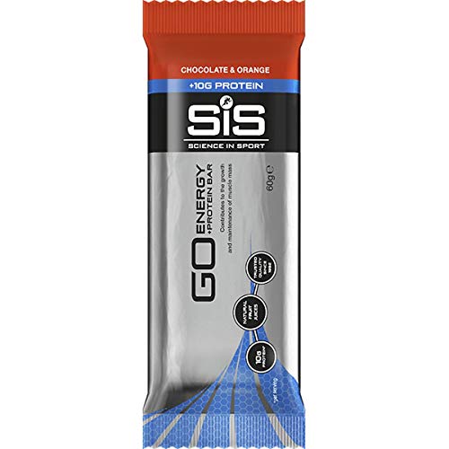 Science in Sport Go Energy Bar with 10g Protein, Chocolate Orange Protein Bar for Endurance Athletes, High carb and protein isolate nutrition bar, Performance and Sports Nutrition supplement - 24 Bars , 218456