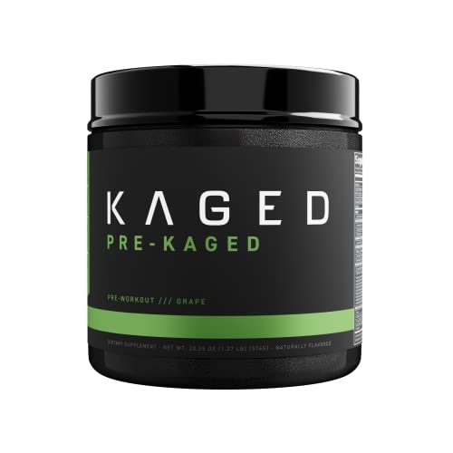 Kaged Muscle Pre Workout Powder Preworkout for Men & Pre Workout Women, Delivers Intense Workout Energy, Focus & Pumps; Supplements, Grape, Natural Flavors