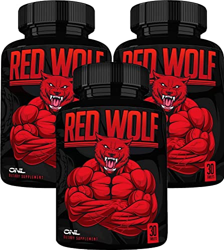 Osyris Nutrition Lab Red Wolf Performance Booster for Men (3 Pack) - Ultimate Men’s High Potency Endurance, Drive, and Strength Booster - Supports Increased Energy Levels 90-Day Supply