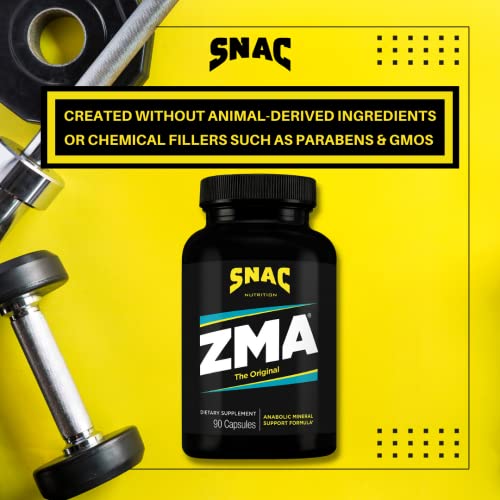 SNAC ZMA The Original Recovery and Sleep Supplement that Supports a Healthy Immune System, 90 Capsules