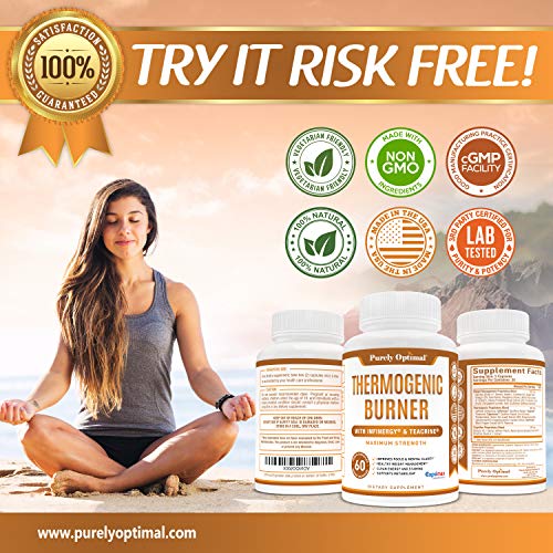 Premium Thermogenic Diet Pills - Weight Management Support, Clean Energy, Enhanced Focus & Healthy Metabolism - Nootropic Supplement with L-Carnitine, TeaCrine, Capsimax - 60 Veggie Capsules