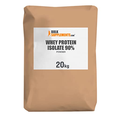 BULKSUPPLEMENTS.COM Whey Protein Isolate Powder - Flavorless Protein Powder - Pure Protein Powder - Bulk Protein Powder - Tasteless Protein Powder - 30g per Serving (20 Kilograms - 44 lbs)