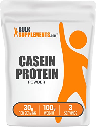 BulkSupplements.com Casein Protein Powder - Whey Casein Blend Protein Powder - Protein Powder Casein - Micellar Casein Powder - 30g per Serving, 3 Servings (100 Grams - 3.5 oz)