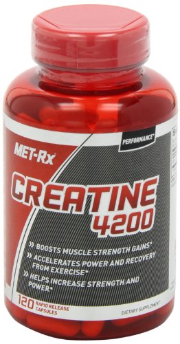 MET-Rx Creatine 4200 Diet Supplement Capsules, 120 Count