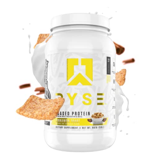Ryse Core Series Loaded Protein | Build, Recover, Strength | 25g Whey Protein | Added Prebiotic Fiber and MCTs | Low Carbs & Low Sugar | 27 Servings (Cinnamon Toast)