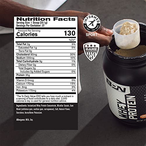 BARE PERFORMANCE NUTRITION, BPN Whey Protein Powder, Fruity Cereal, 25g of Protein, Excellent Taste & Low Carbohydrates, 88% Whey Protein & 12% Casein Protein, 27 Servings