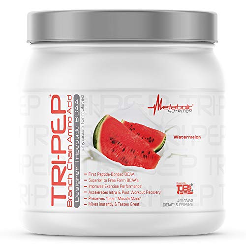 Metabolic Nutrition | TRIPEP - Tri-Peptide Branch Chain Amino Acid, BCAA Powder, Pre Intra Post Workout Supplement | Watermelon, 400 Grams (40 Servings)