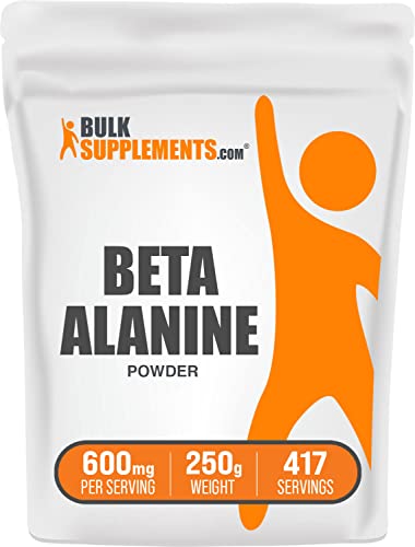 BULKSUPPLEMENTS.COM Beta Alanine Powder - for Muscle Recovery & Endurance - Unflavored, Gluten Free, No Filler - 3g (3000mg) per Serving, 83 Servings (250 Grams - 8.8 oz)