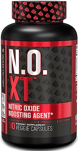 N.O. XT Nitric Oxide Supplement with Nitrosigine L Arginine & L Citrulline for Muscle Growth, Pumps, Vascularity, & Energy - Extra Strength Pre Workout N.O. Booster & Muscle Builder - 90 Veggie Pills