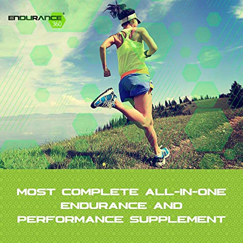 Endurance360 Complete - Improve Endurance, VO2 Max, Prevent Muscle Cramps, Includes Electrolytes and Aminos. Bottle with 120 Capsules.