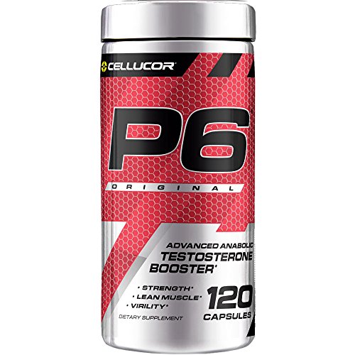 Cellucor P6 Original Testosterone Booster for Men, Build Advanced Anabolic Strength & Lean Muscle, Boost Energy Performance, Increase Virility Support, 120 Capsules