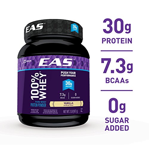 EAS 100% Pure Whey Protein Powder, Vanilla, 2 lb (Packaging May Vary)