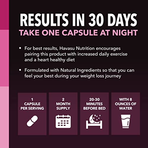Night Time Fat Burner Weight Loss Pills for Women | Appetite Suppressant for Weight Loss | Lose Stubborn Belly Fat & Curb Appetite at Night with L Theanine Rest & Reset Blend | Non-GMO Vegan Capsules