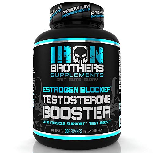 Booster for Men with Estrogen Blocker - Anti-Estrogen Dietary Supplements - Indole - 3- Carbibole, Grape Seed Extract & Tribulus Terrestris – Pack of 60 Capsules – Muscle Growth Boost