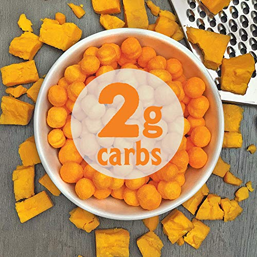 Shrewd Food Protein Puffs - High Protein, Low Carb, Gluten Free, Health Conscious Snacks, Keto Snacks, Non GMO, Soy Free, Peanut Free, Made with Real Baked Cheese - Baked Cheddar, 0.74 Oz (Pack of 8)