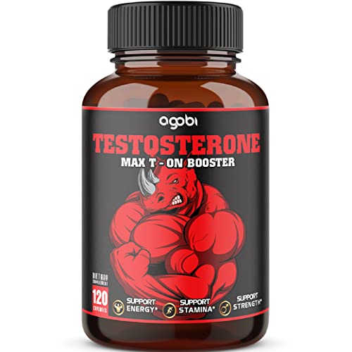 agobi 11in1 MaxT-On Strength Booster for Men from Herbal Extract 14000mg Equivalent - Endurance, Drive, and Body Support 120 Vegan Capsules for 2 Months