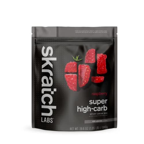 Skratch Labs Super High-Carb Hydration Powder | Carbohydrate Powder with Cluster Dextrin and Electrolytes | Endurance Energy Drink | Raspberry (840 Grams) | Non-GMO, Gluten Free, Vegan, Kosher