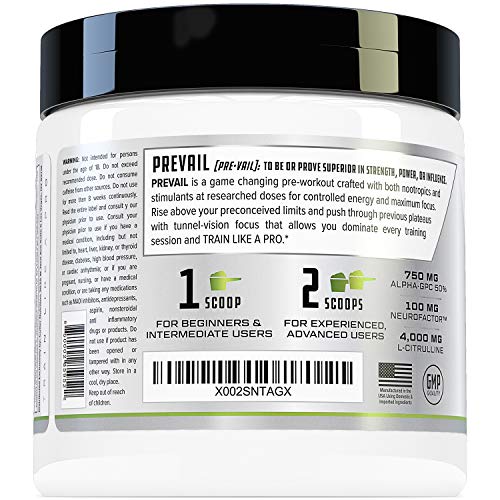 Cutler Nutrition Laser Focus Pre Workout Powder Prevail Preworkout for Men & Women for Intense Endurance Focus and Energy with Caffeine L-Tyrosine and Alpha GPC | Cotton Candy Grape (40 Servings)