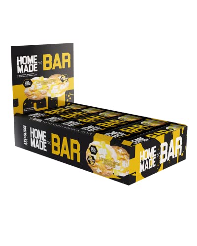 Axe & Sledge Supplements Home Made Bar Whole-Food-Based All-Natural Protein Bar, Gluten Free, Naturally Flavored & Sweetened, 12 Bars (Lemon Cookie Crunch)