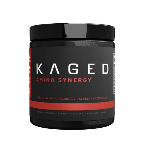 Kaged Muscle Amino Synergy Vegan EAA Powder Essential Amino Acid Supplement with Coconut Water Essential Aminos, EAA's, Raspberry Lemonade, 30 Servings, 7 Ounce